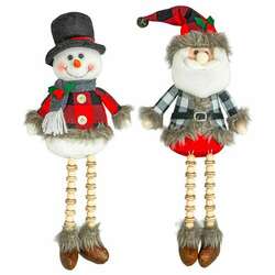 Item 509261 thumbnail Buffalo Plaid Holly Snowman/Santa Bead Leg
