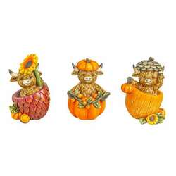 Item 509277 Fruits Of Harvest Highland Cow Tabletop