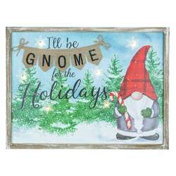 Item 509300 Gnome For The Holidays Light Up Sign