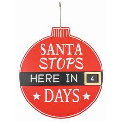 Item 509401 thumbnail Santa Stops Here Countdown Hanger