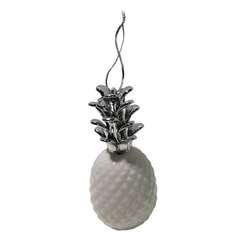 Item 516064 Silver/White Pineapple Ornament