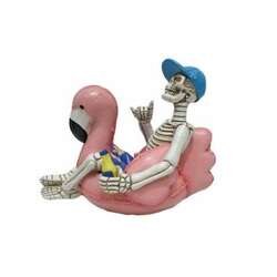 Item 516191 Beach Skeleton On Flamingo Float