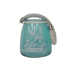 Item 516421 Sea You At the Beach Jar With Rope Sit Around