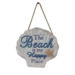 Item 516426 Happy Place Shell Plaque