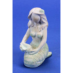 Item 516460 Wood Look Sitting Mermaid