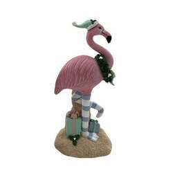 Item 516463 Christmas Flamingo With Wreath And Gifts