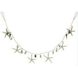 Item 516621 Starfish Garland With White Glitter