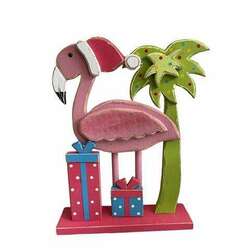 Item 516673 Holiday Flamingo Decor