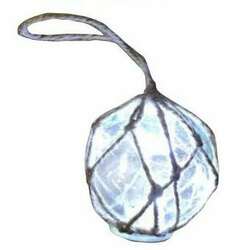 Item 516715 LED Glass And Rope Ball Ornament