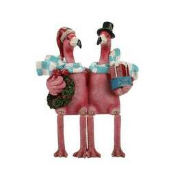 Item 516724 Flamingo Couple Shelf Sitter