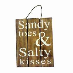 Item 519166 Sandy Toes & Salty Kisses Wall Plaque