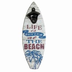 Item 519192 Life Better At Beach Surfboard Bottle Opener