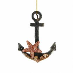 Item 519230 Anchor With Shells & Starfish Ornament
