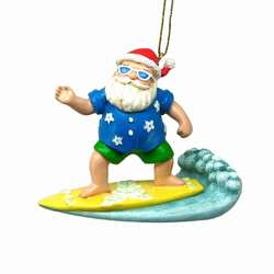 Item 519271 Santa Surfing Ornament