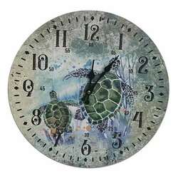 Item 519359 Green Turtles Clock