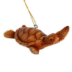 Item 519402 Wood Look Turtle Ornament