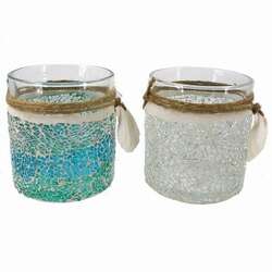 Item 519415 Mosaic Candle Cup With Shell