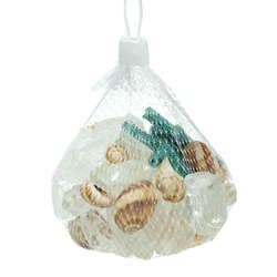 Item 519425 Bag Of Shells With Starfish and Glass