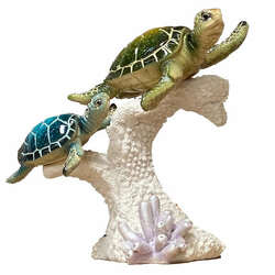 Item 519613 Turtle Duo On Coral