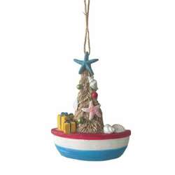 Item 519707 Christmas Tree Boat Ornament