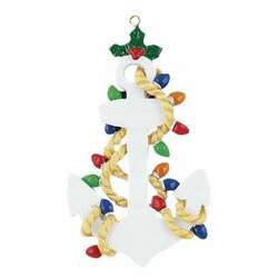 Item 525043 Myrtle Beach Anchor With Lights Ornament