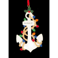 Item 525044 thumbnail Outer Banks White Anchors Away Ornament