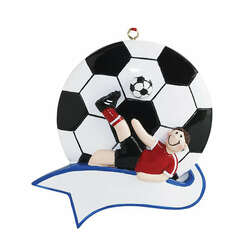 Item 525112 Soccer Kick Boy Ornament