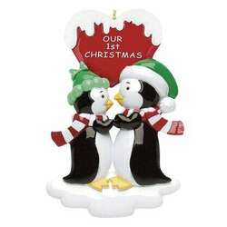 Item 525114 Penguin Kisses Couple Ornament
