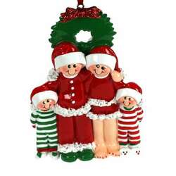 Item 525165 Christmas Eve Family of 4 Ornament