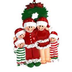 Item 525166 Christmas Eve Family of 5 Ornament