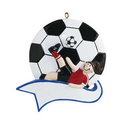 Item 525193 Soccer Kick Girl Ornament