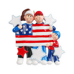 Item 525245 thumbnail Patriotic Family Of 3 Ornament