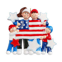 Item 525246 thumbnail Patriotic Family Of 4 Ornament