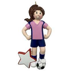 Item 525257 thumbnail Soccer Action Girl Ornament
