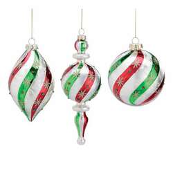 Item 527017 thumbnail Striped Red/Green Ornament