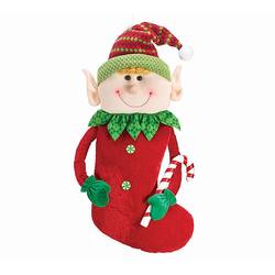 Item 527041 Elf With Candy Cane Stocking Decoration
