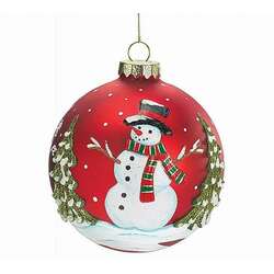 Item 527072 Snowman With Trees Ornament