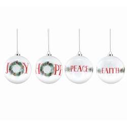 Item 527135 Joy/Hope/Peace/Faith Ball Ornament