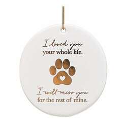 Item 527171 Pet Paw In Gold Ornament