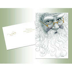 Item 552026 thumbnail Santa With Gold Glasses Christmas Cards