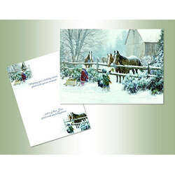 Item 552078 thumbnail Feeding Horses Christmas Cards