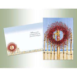 Item 552092 Coastal Wreath Christmas Cards