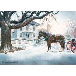 Item 552116 Horse And Carriage With Tree And House Christmas Cards