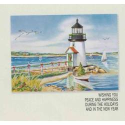 Item 552182 Lighthouse Water Scene Christmas Cards