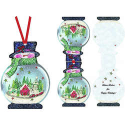 Item 552192 thumbnail Snowman Hangable Ornament Christmas Card