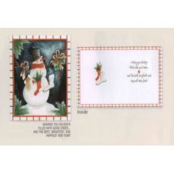 Item 552194 Snowman With Stockings Christmas Cards