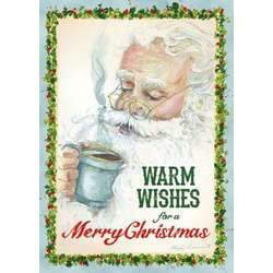 Item 552202 Warm Wishes Santa With Cocoa Christmas Cards