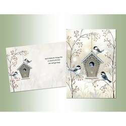 Item 552213 Chickadees With Birdhouse Christmas Cards