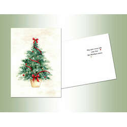 Item 552226 Christmas Tree With Ribbon/Bows Cards