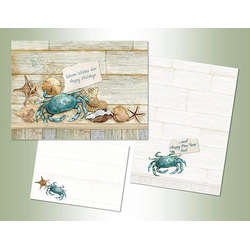 Item 552230 thumbnail Blue Crab With Shells Cards